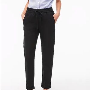 J. Crew Linen-Cotten Blend Drawstring Pants. Size 2. Color Black.